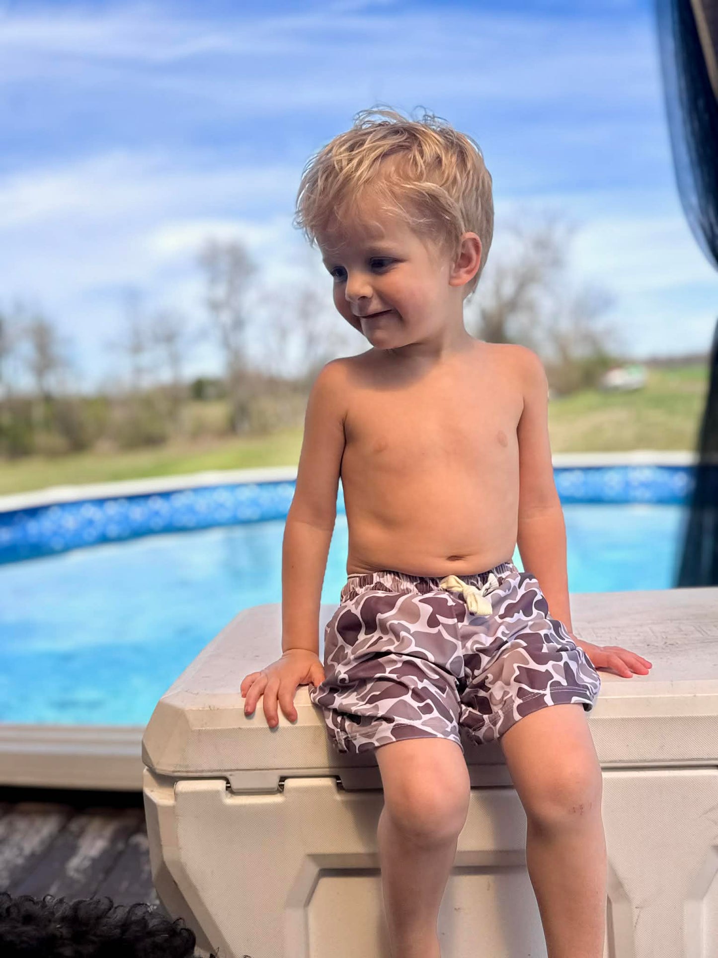 Camo Swim Trunks