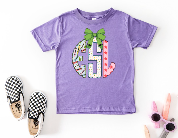 Pre Order Back To School Monogram