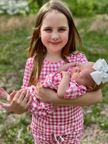 Pink Gingham Set