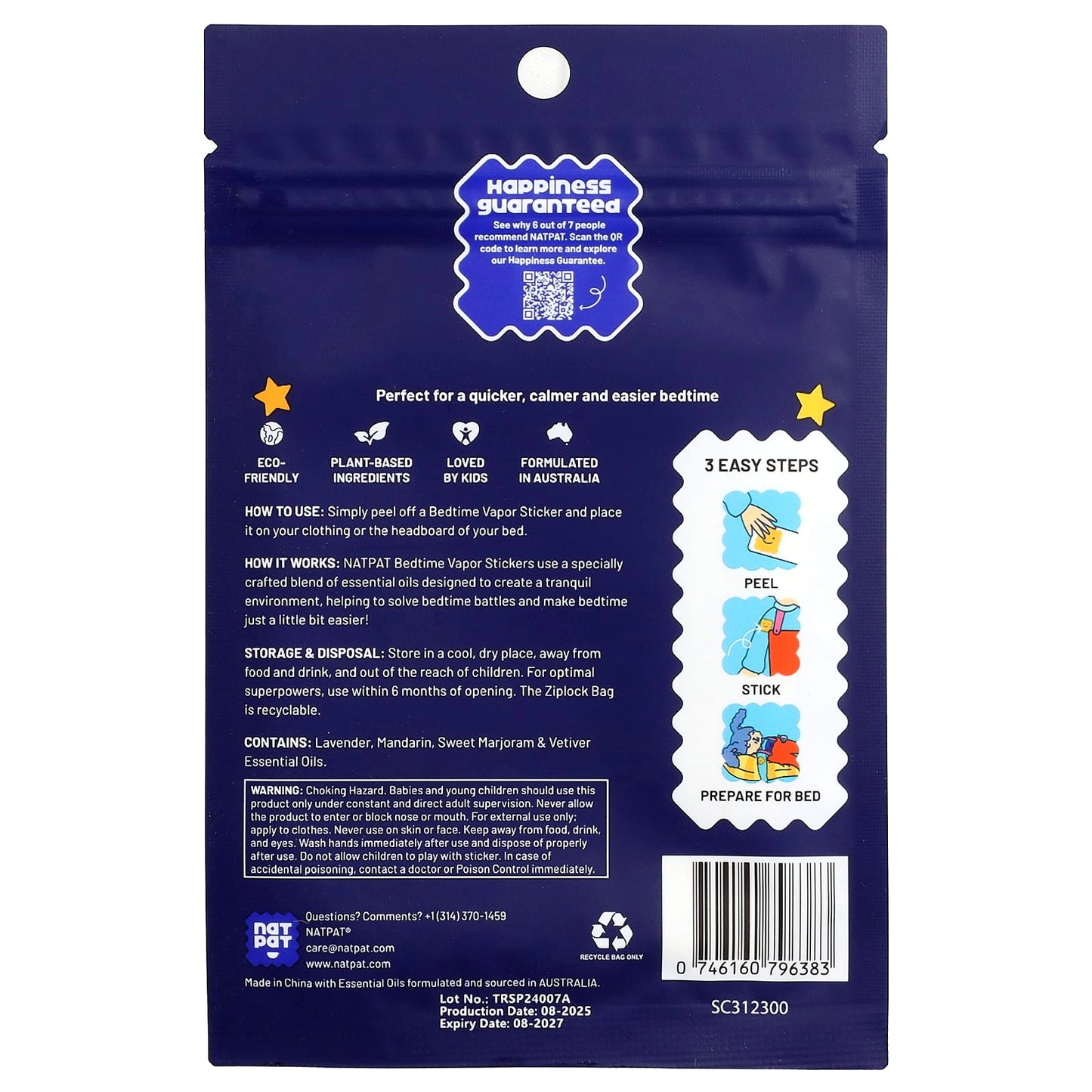 NATPAT Bedtime Vapor Stickers