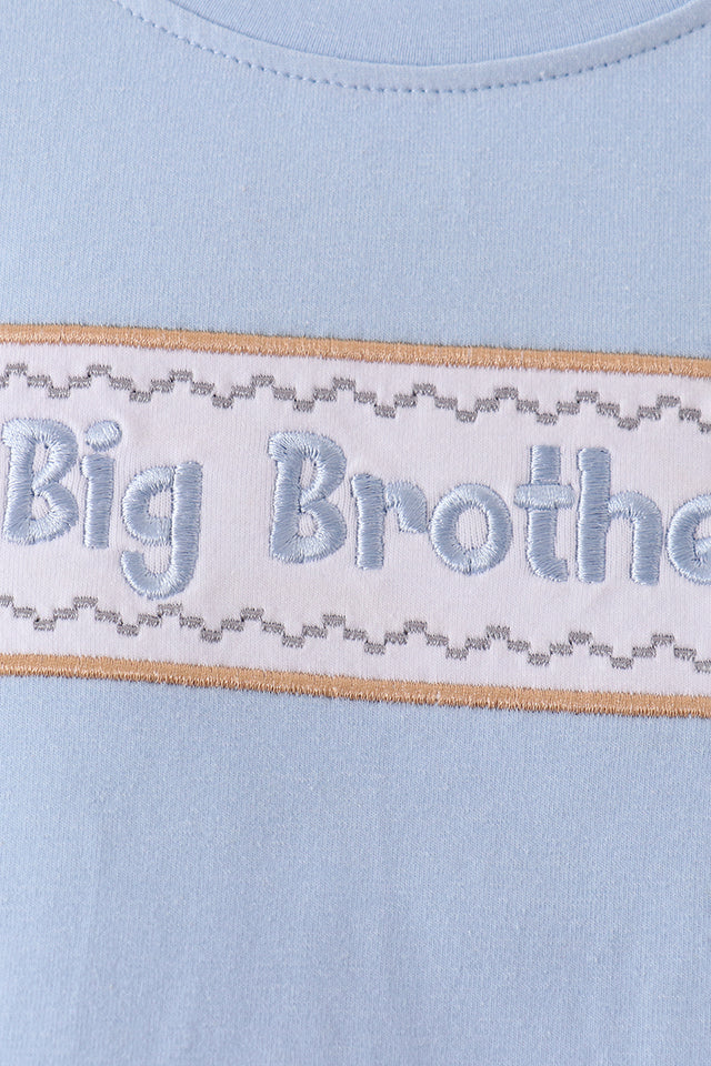 Blue Big Brother Embroidery Top