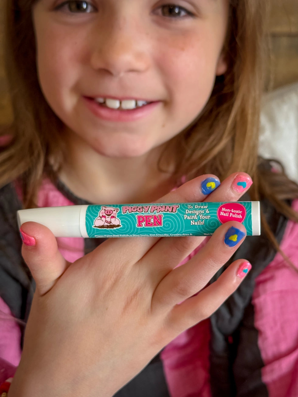 Giggly Green Piggy Paint Pen Non-Toxic Kids Nail Polish