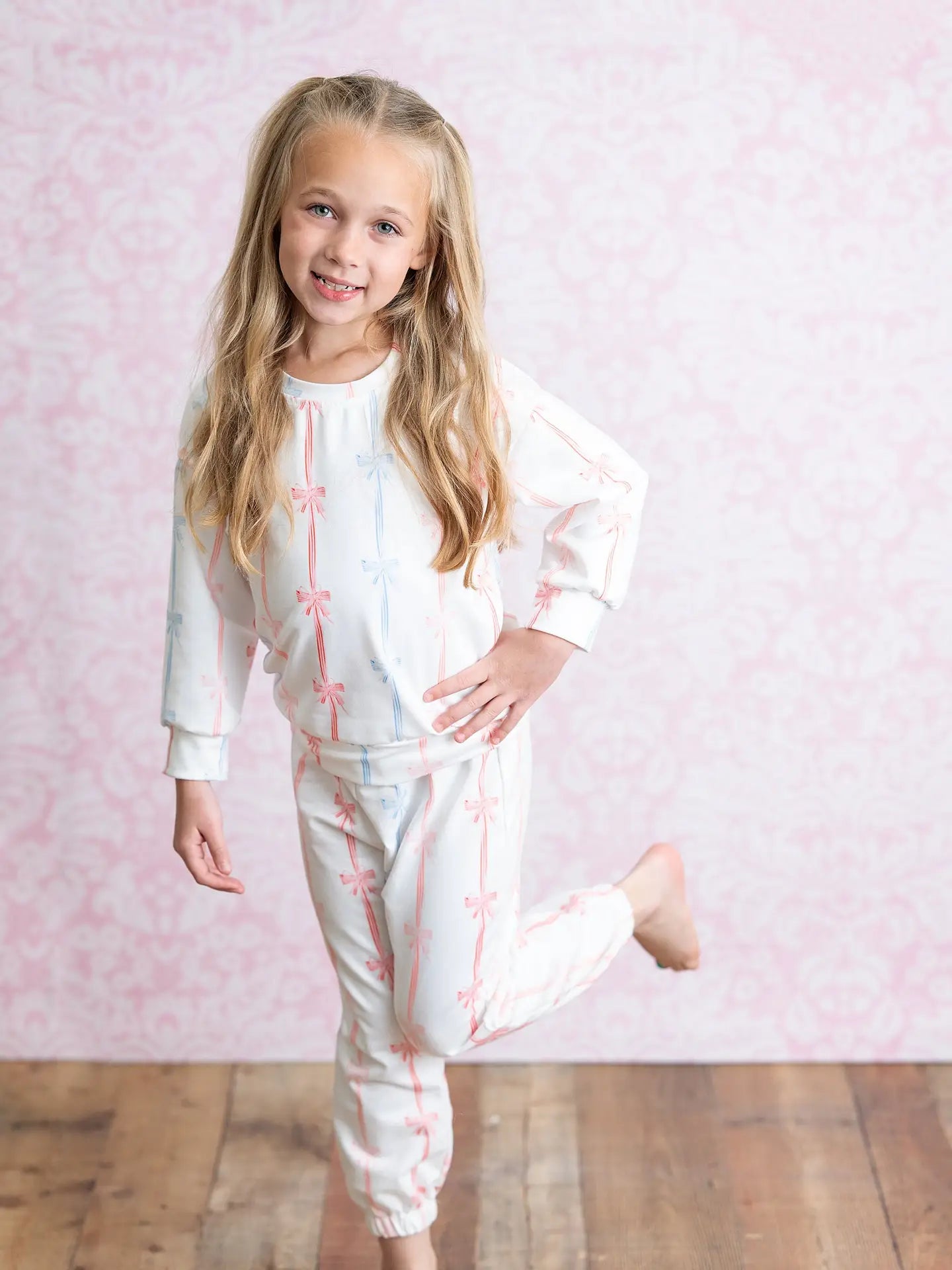 Ribbon Bow Two Piece Lounge Set