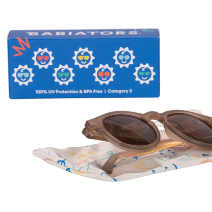 Cocoa Cloud Transparent Keyhole Sunglasses with Amber Lens