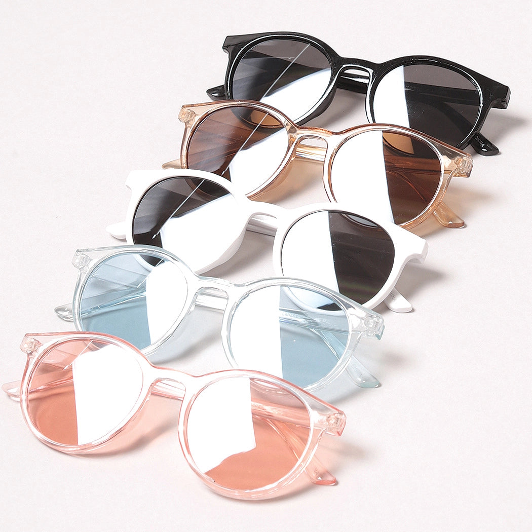 Kid's Girl Round Bold Tinted Sunglasses