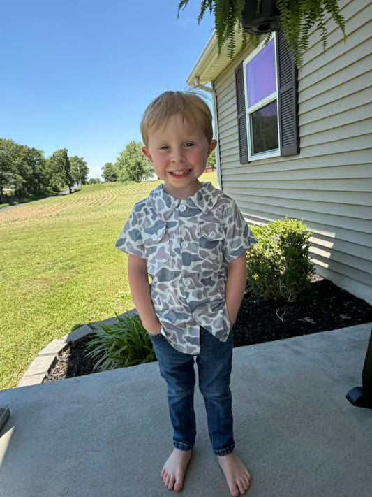 Blue Ridge Camo Button Up
