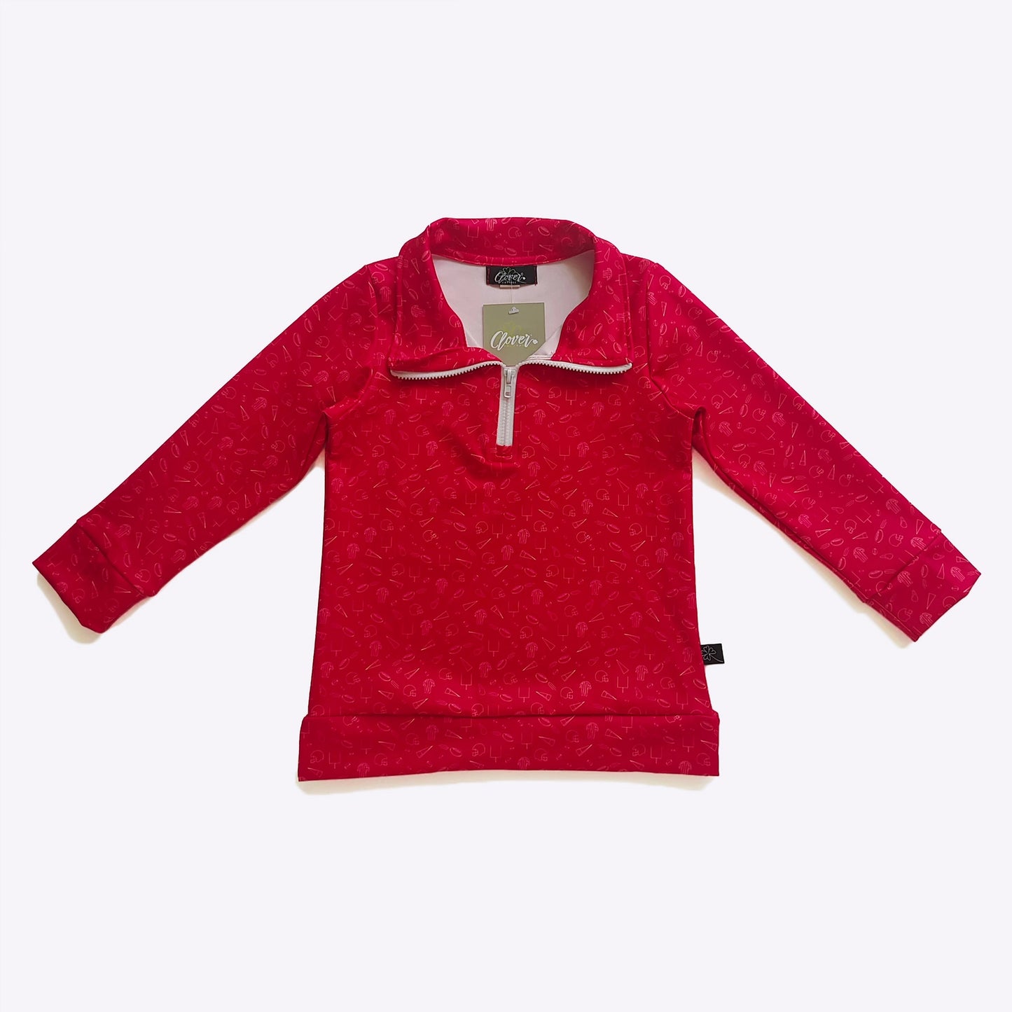 Red Go Team Boy Quarter Zip