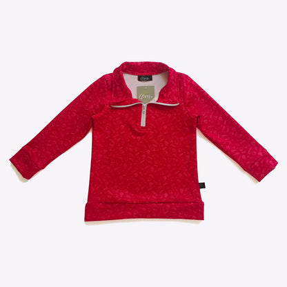 Red Go Team Boy Quarter Zip