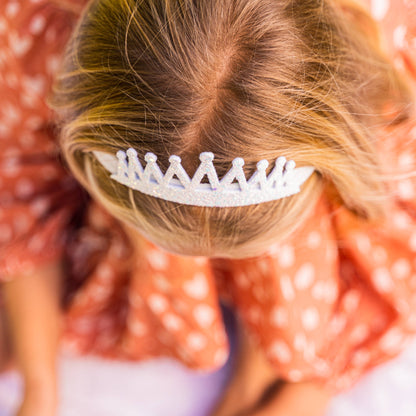 Princess Tiara Headbands: White