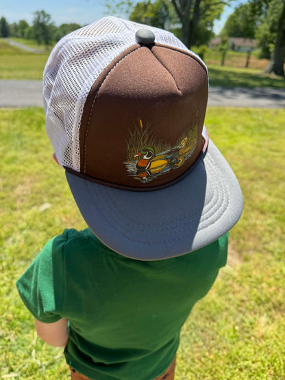 Kids Brown Duck Hunting Hat