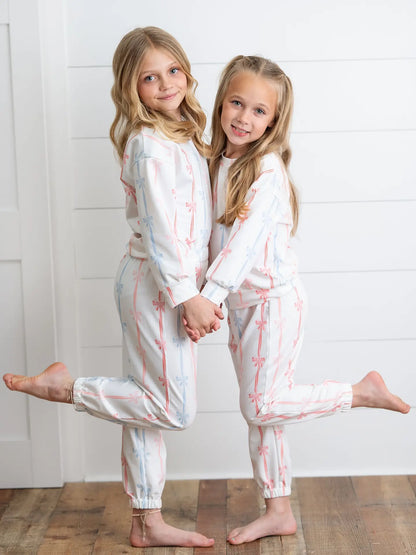 Ribbon Bow Two Piece Lounge Set