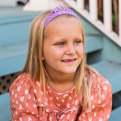 Princess Tiara Headbands: Purple