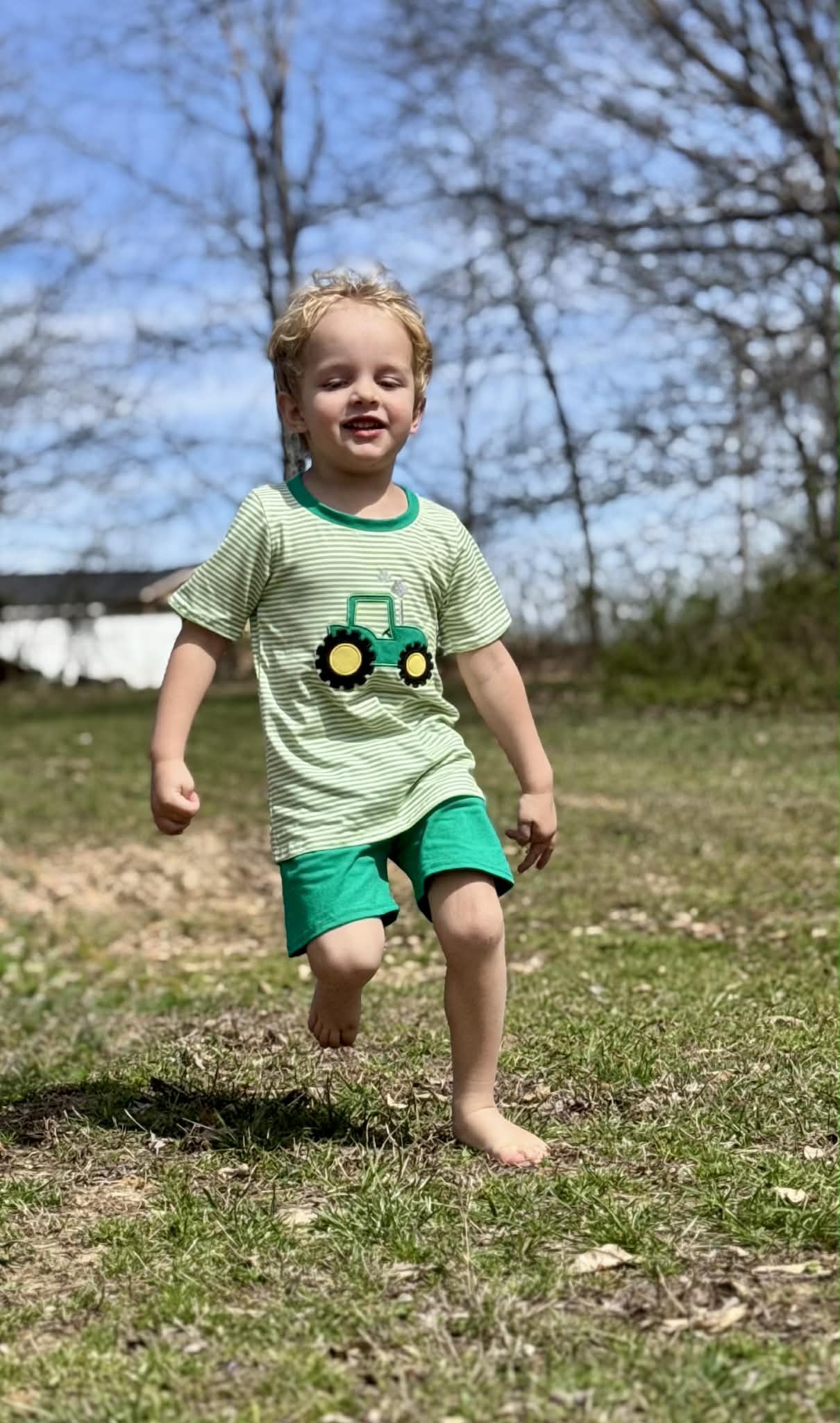 Little Green Tractor Set