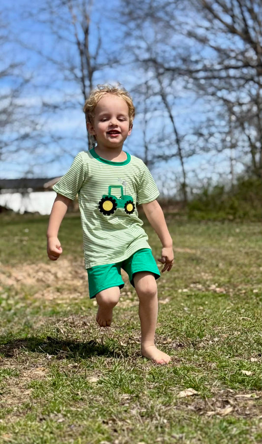 Little Green Tractor Set