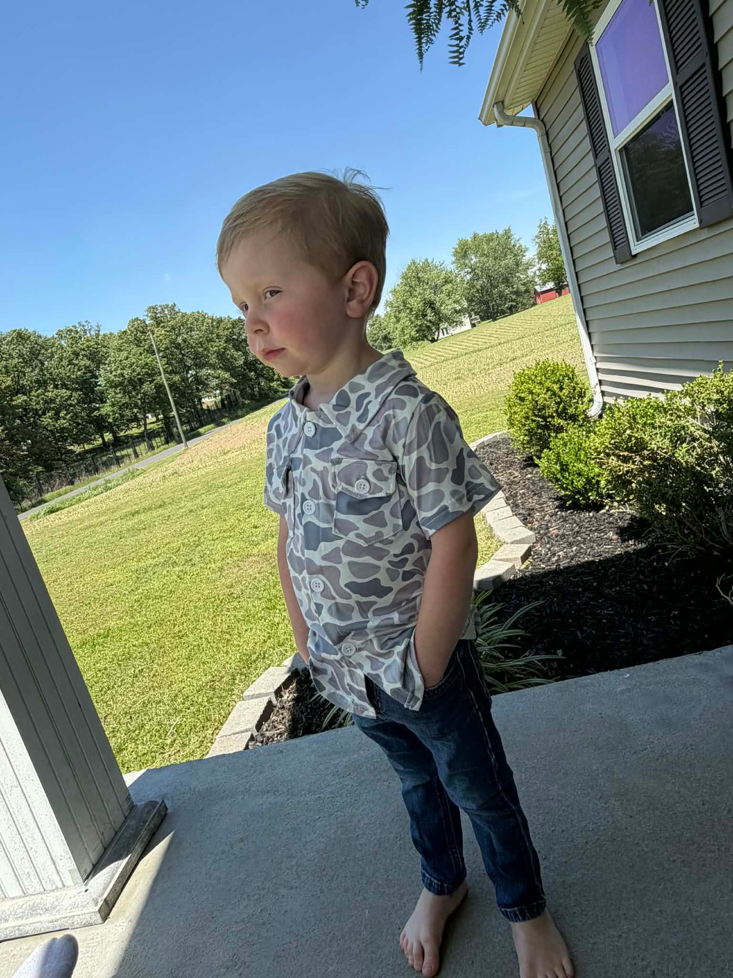 Blue Ridge Camo Button Up