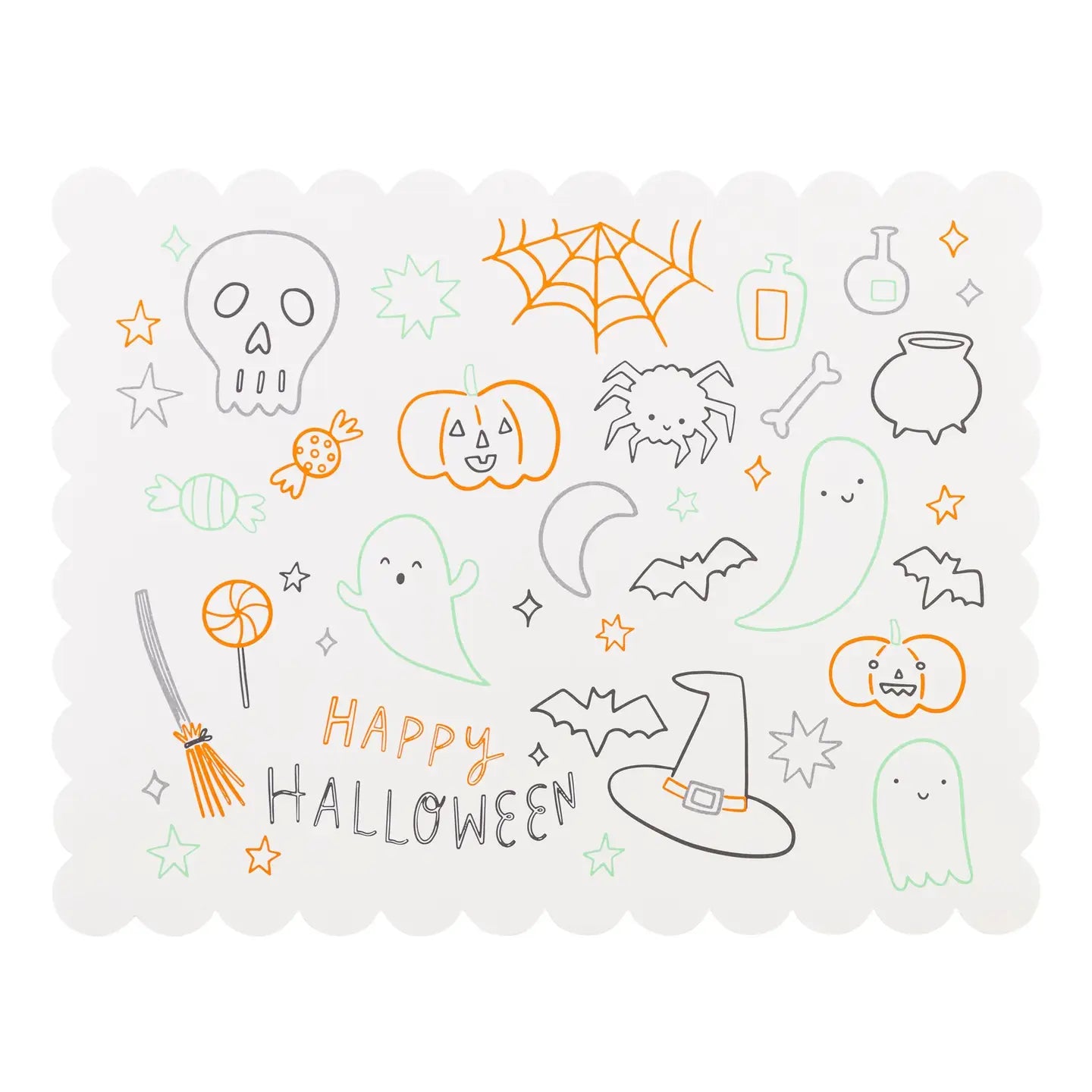 Halloween Coloring Activity Placemat