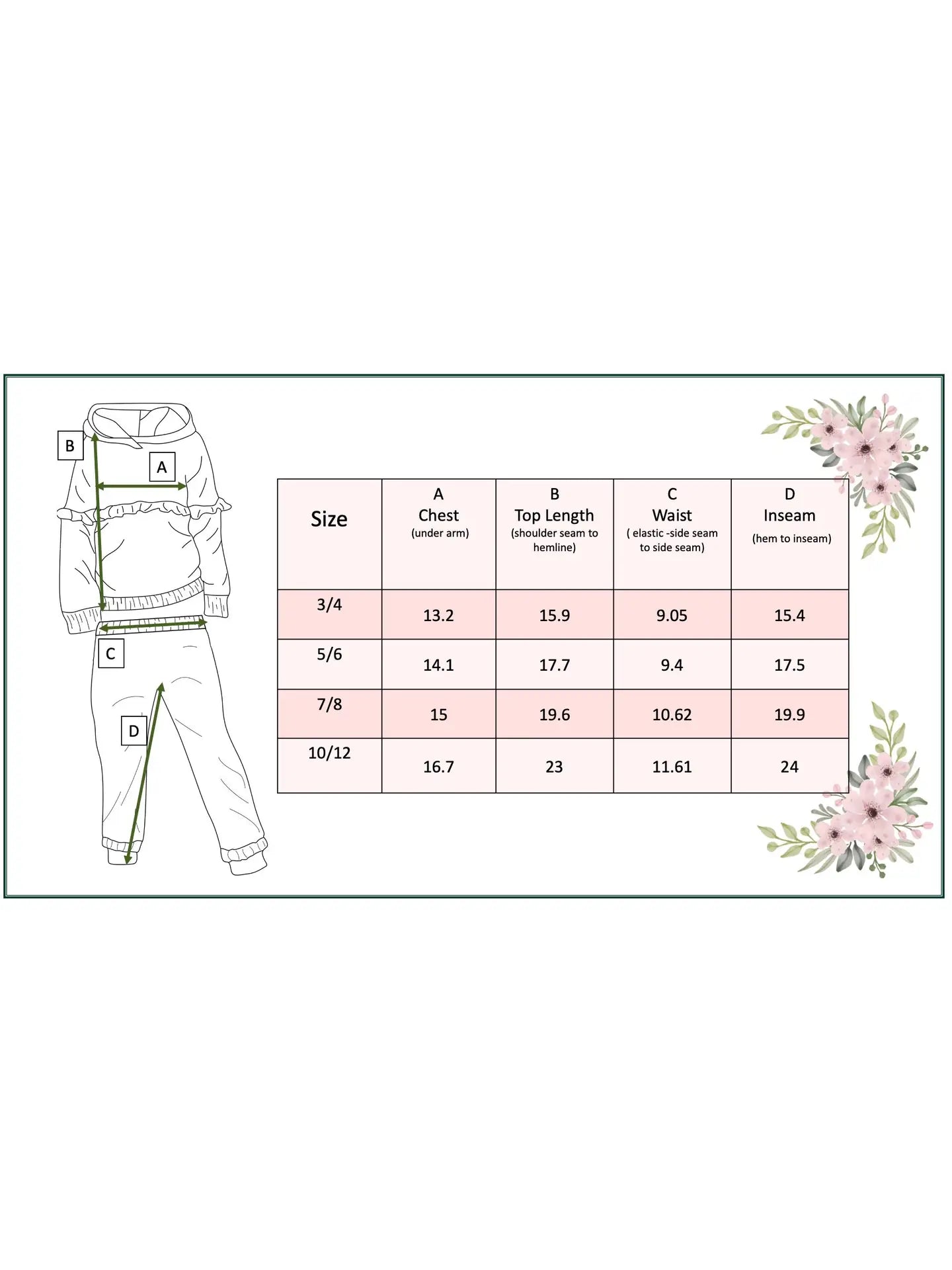 Teal Bloom Floral Hooded Sweat Set