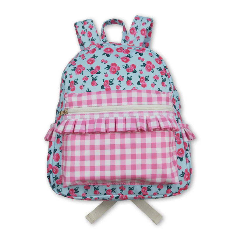 Rosy Picnic Ruffle Backpack