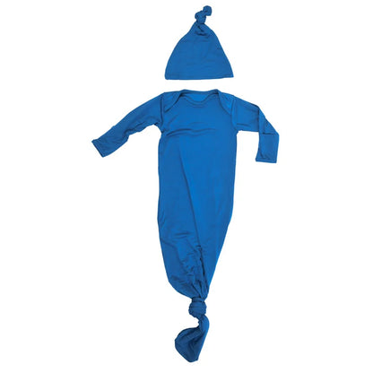 Blue Knotted Gown + Hat