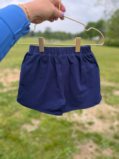 Everyday Navy Bow Shorts