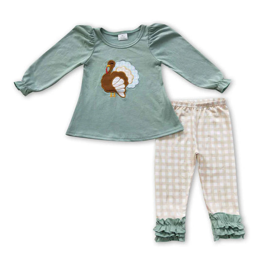 Turkey Ruffle Leggings Set