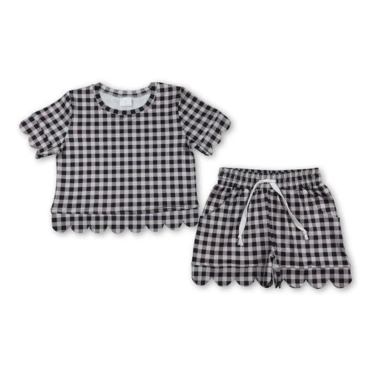 Black Gingham Set