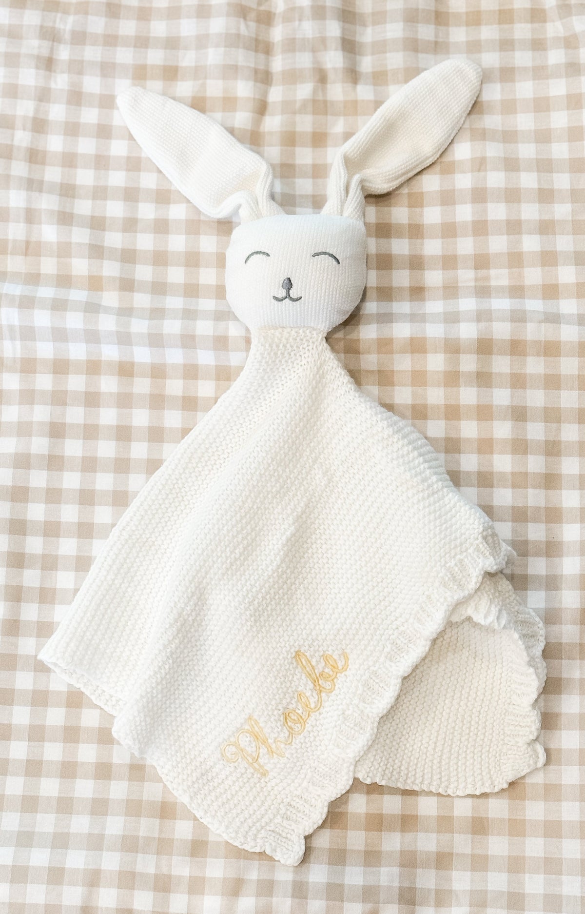 Pre Order Embroidered Knit Bunny Lovey