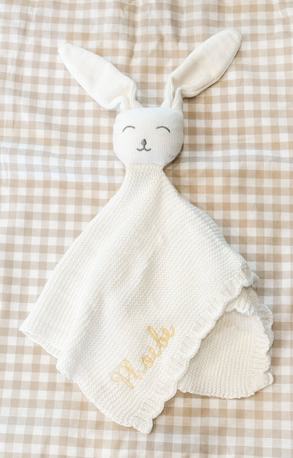 Pre Order Embroidered Knit Bunny Lovey