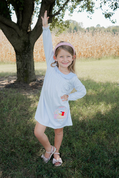 Turkey Long Sleeve Striped Dress