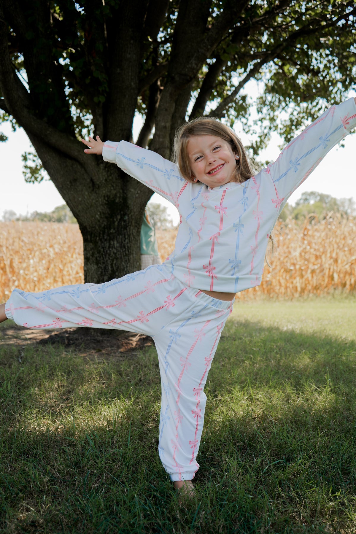 Ribbon Bow Two Piece Lounge Set