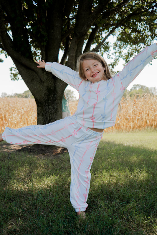 Ribbon Bow Two Piece Lounge Set