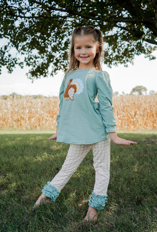 Turkey Ruffle Leggings Set