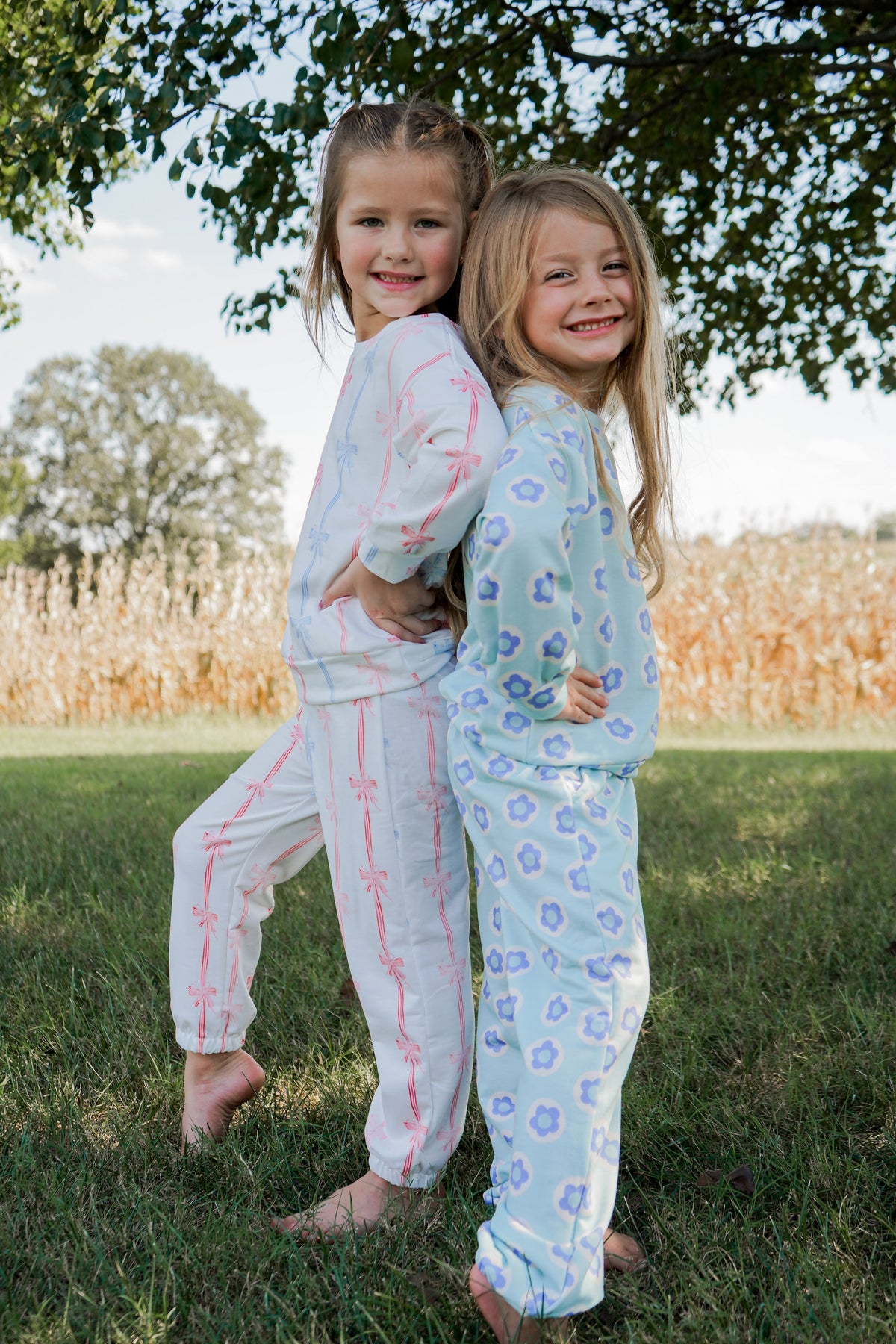 Mint Lavender Blue Flower Lounge Set