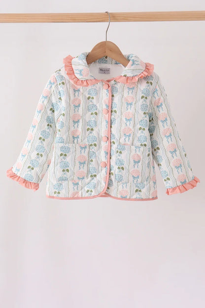 Blue Hydrangea Ruffle Jacket