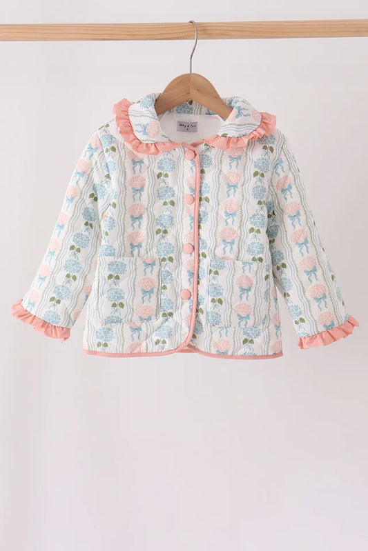 Blue Hydrangea Ruffle Jacket