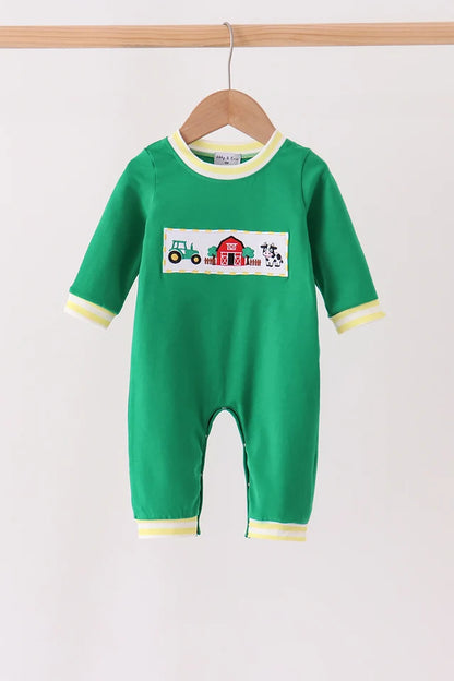 Farm Embroidery Romper