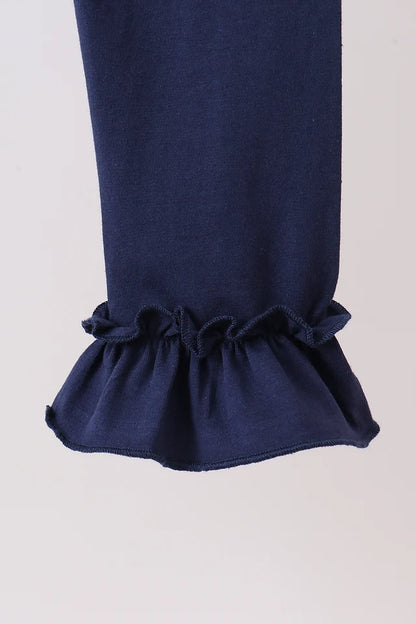 Navy Ruffle Bottoms