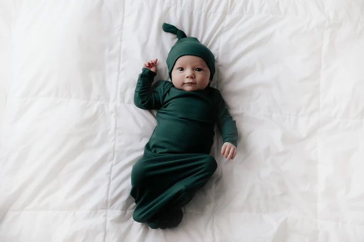 Forest Green Knotted Gown + Bow