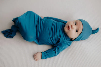 Blue Knotted Gown + Hat