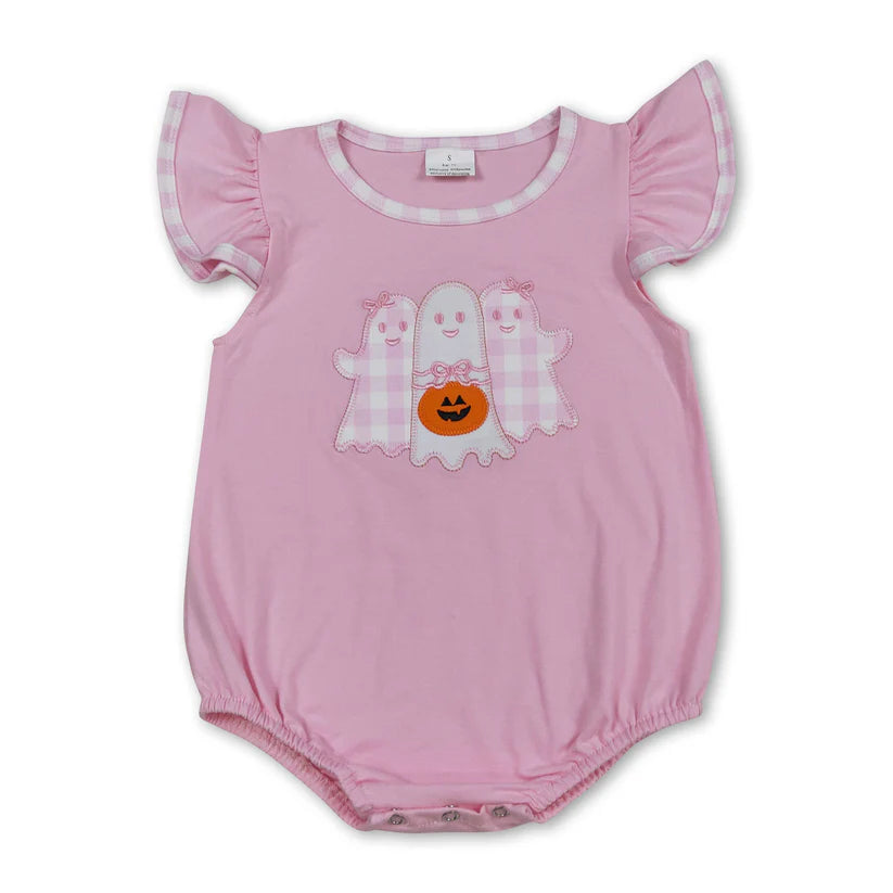 Pink Ghost Pumpkin Onesie