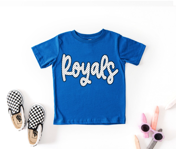 Pre Order Royals Blk/White Polka Dot