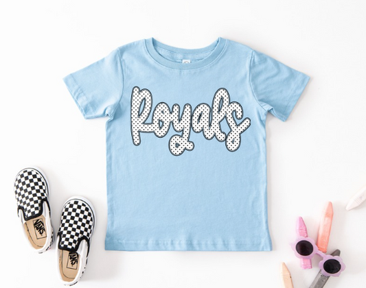 Pre Order Royals Blk/White Polka Dot