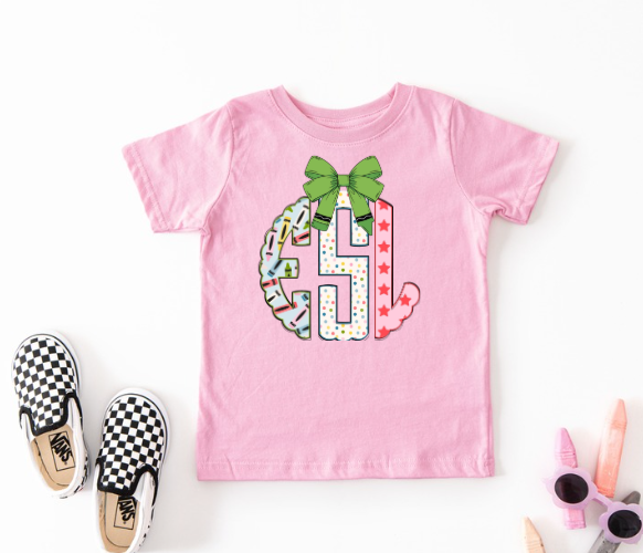 Pre Order Back To School Monogram