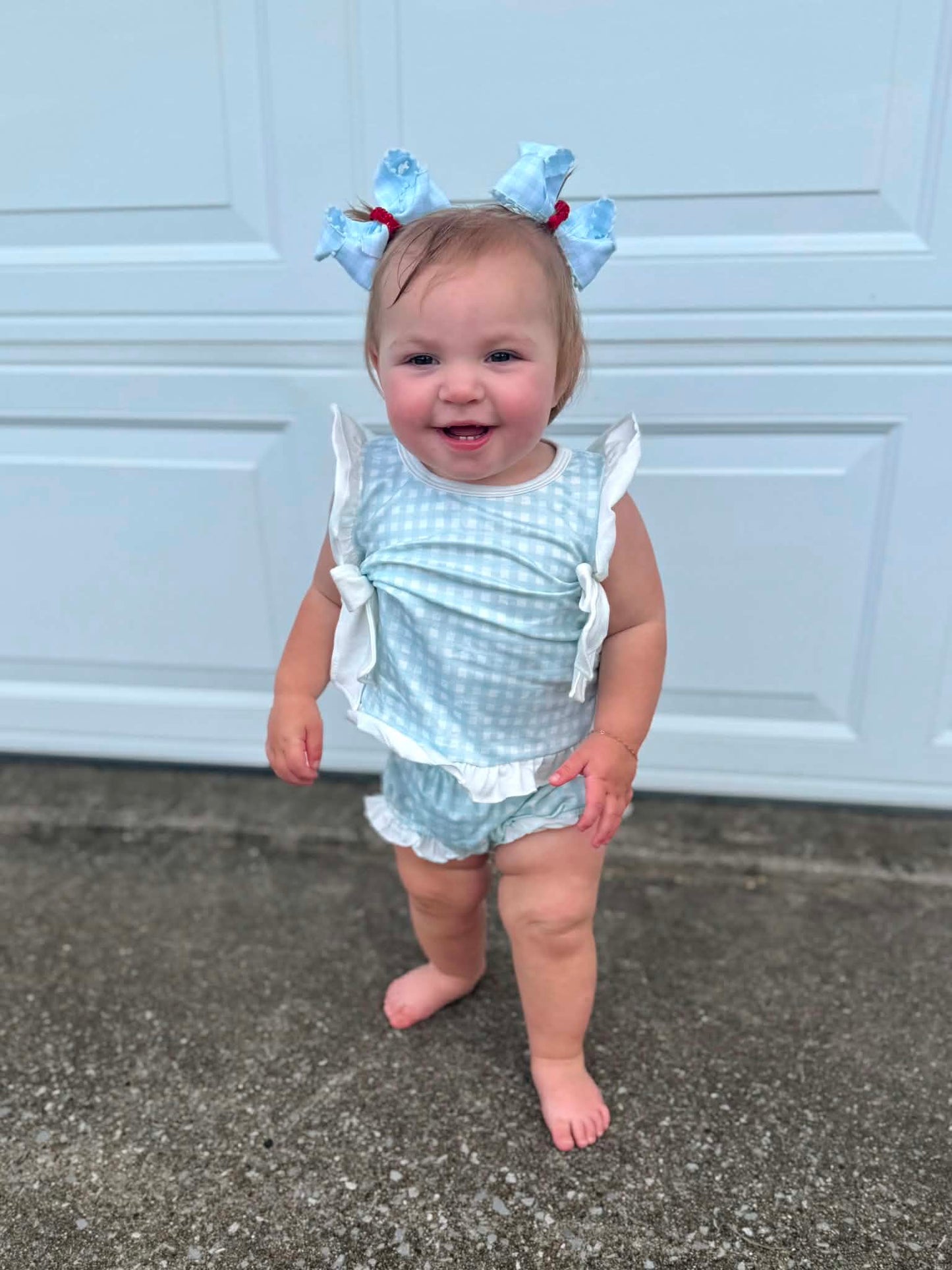 Blue Gingham Set