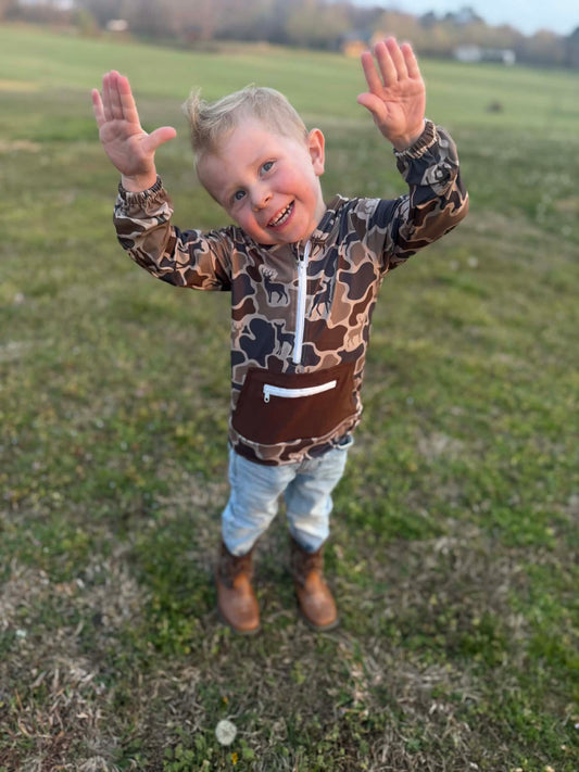 Little Buck Camo Pullover