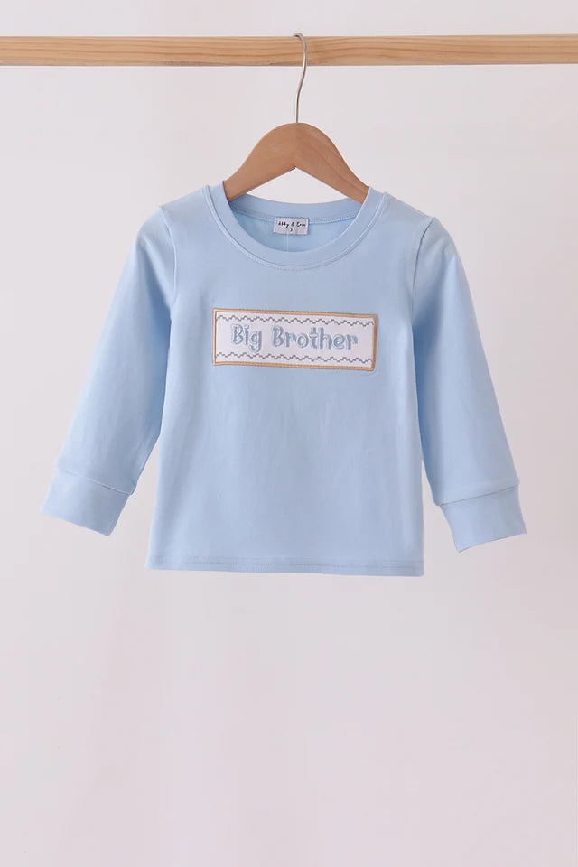 Blue Big Brother Embroidery Top