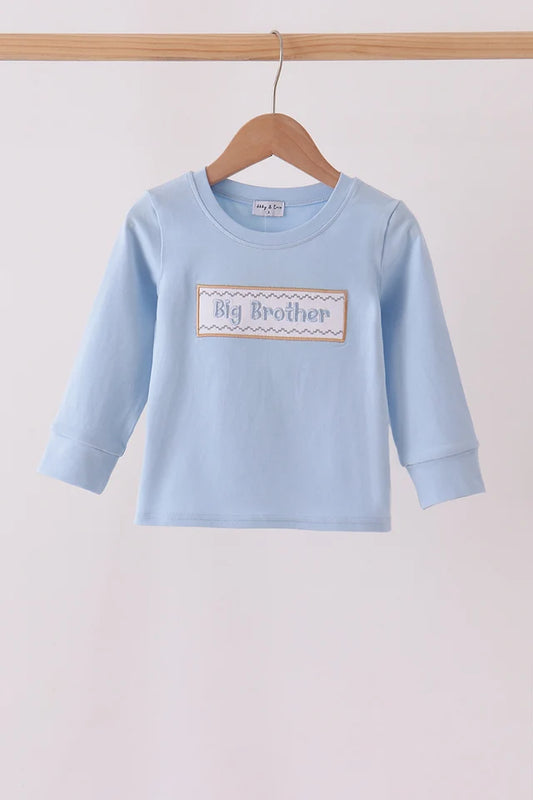 Blue Big Brother Embroidery Top