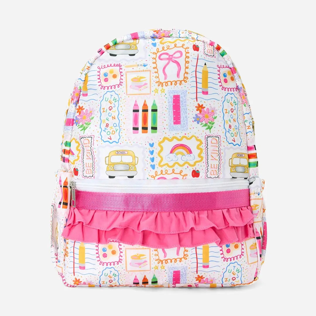 Back To School Ruffle Backpack