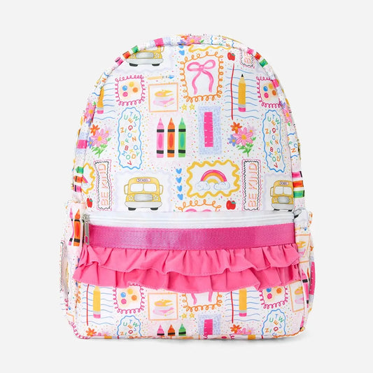 Back To School Ruffle Backpack