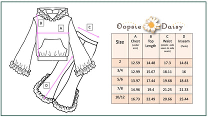 Teal & Pink Bow Hooded Ruffle Pocket Lounge Set